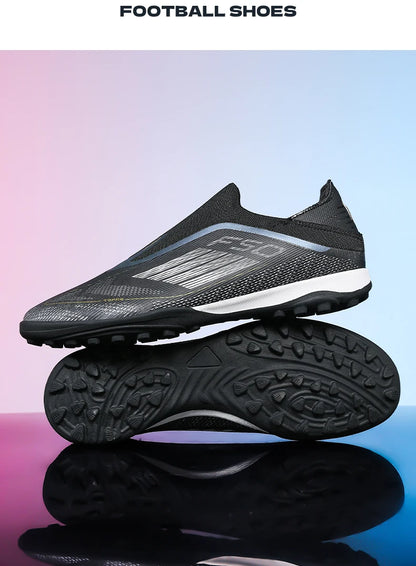 Men Football Boots Futsal Ultralight Soccer Shoes Training TF Match Long Spikes Breathable Indoor Sneakers Cleats Drop Shipping