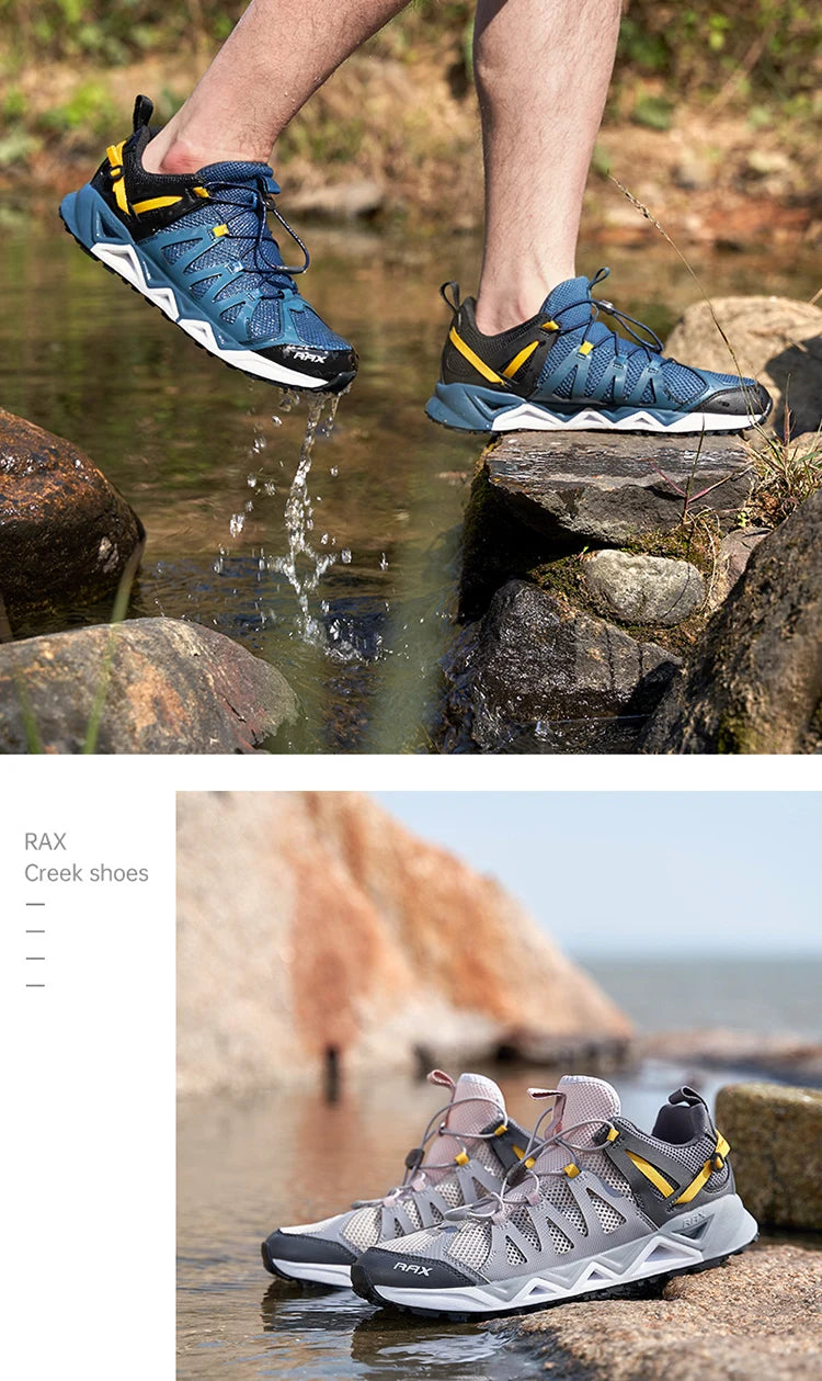 RAX Upstreams Aqua Shoes for Man Outdoor Sports Sneakers for Male Outdoor Summer Beach Sandals Fishing Shoes  Swimming Shoes