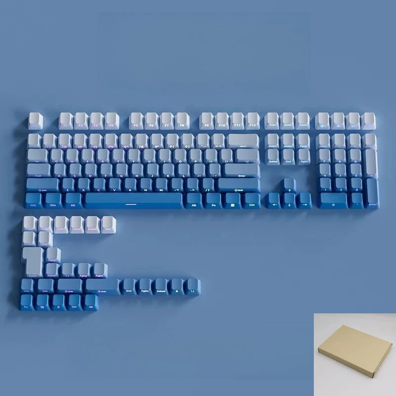 2025 Original Daylight Keycaps PTB Translucent, Side-engraved Oem 136 Keys, Customized To Fit 60/84/98/108 Mechanical Keyboards.