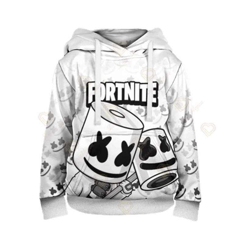 Суитшърт с качулка за момчета Fortnite Cool Heroes Cosplay, детски дрехи с анимационен дизайн, пролетно-есенно бебешко палто, детско яке с качулка