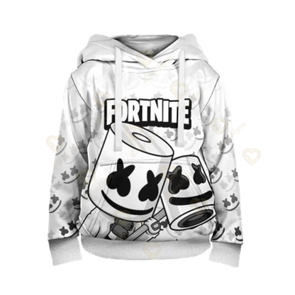 Суитшърт с качулка за момчета Fortnite Cool Heroes Cosplay, детски дрехи с анимационен дизайн, пролетно-есенно бебешко палто, детско яке с качулка