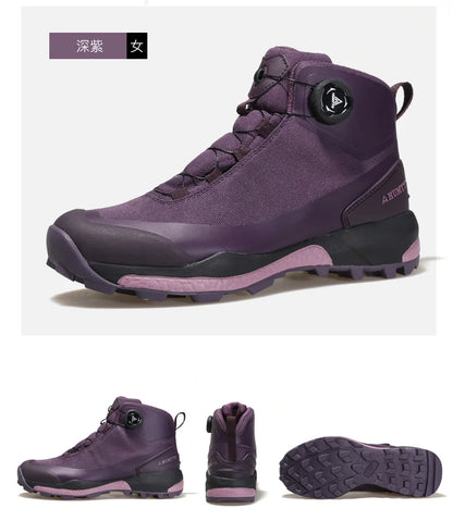 HUMTTO hiking shoes men's winter high-top warm non-slip hunting shoes women outdoor sports cushioning snow boots Tactical boots