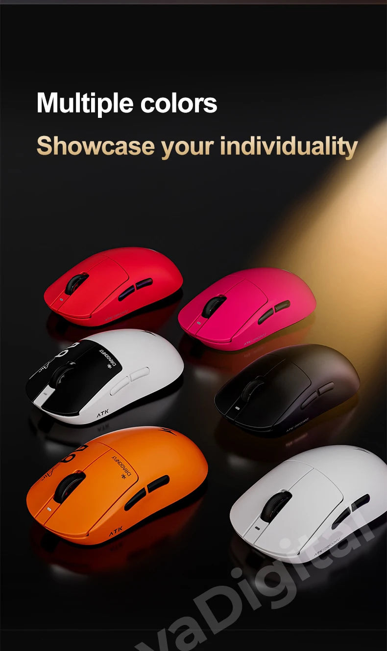 ATK Dragonfly A9 Ultimate trådløs gamingmus A9 Air PAW3950 ultralet ergonomisk e-sportsmus til gamere FPS CSGO A9 Ultra