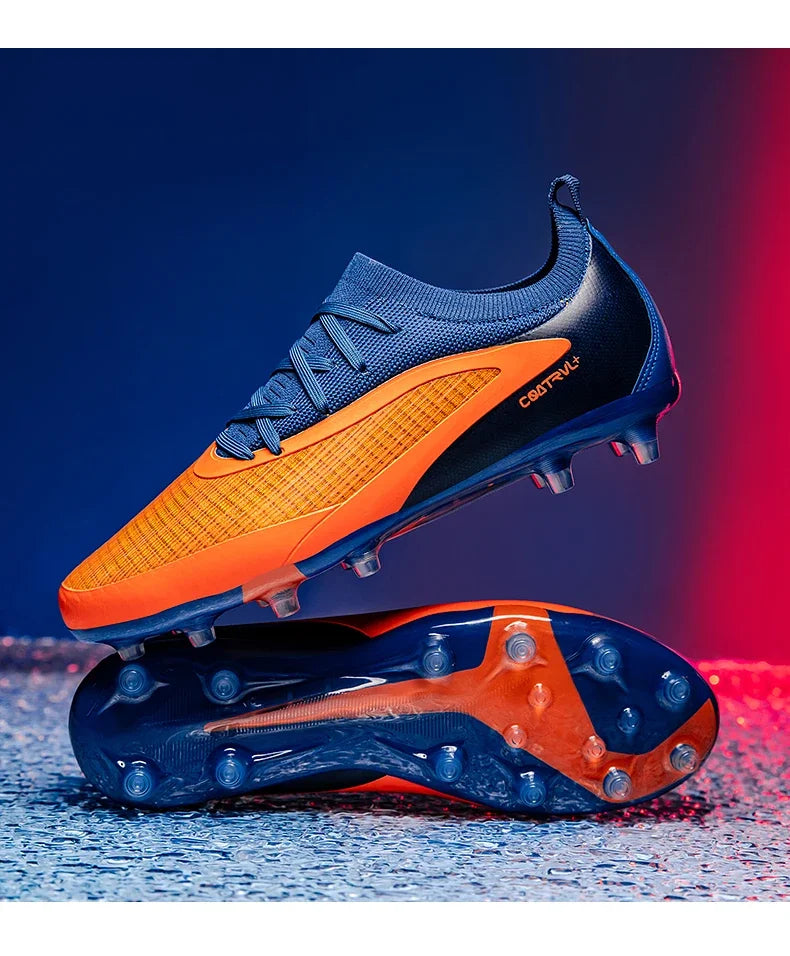 New Men Football Boots Outdoor Cleats Breathable Adult Non Slip Soccer Shoes Sport Long Spikes Training Boys Match Comfortable
