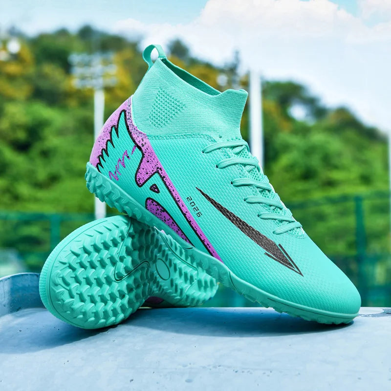 New Men’s Soccer Shoes High-Quality Indoor Football Boots Sports Shoes Futsal High Ankle Non-Slip Outdoor Ultralight Non-Slip