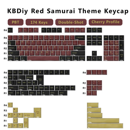 KBDiy 174 tasti/set keycap PBT GMK Apollo double shot minimalisti profilo ISO Cherry per tastiera meccanica da gaming compatibile MX