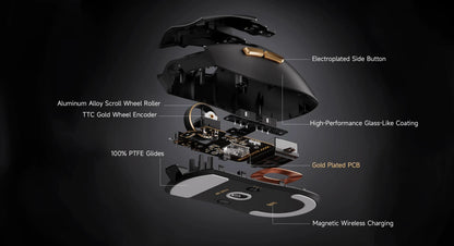 MCHOSE K7 Ultra trådløs gamingmus PAW3950 dobbelt 8K polling rate let magnetisk trådløs opladningsdock esport kontor