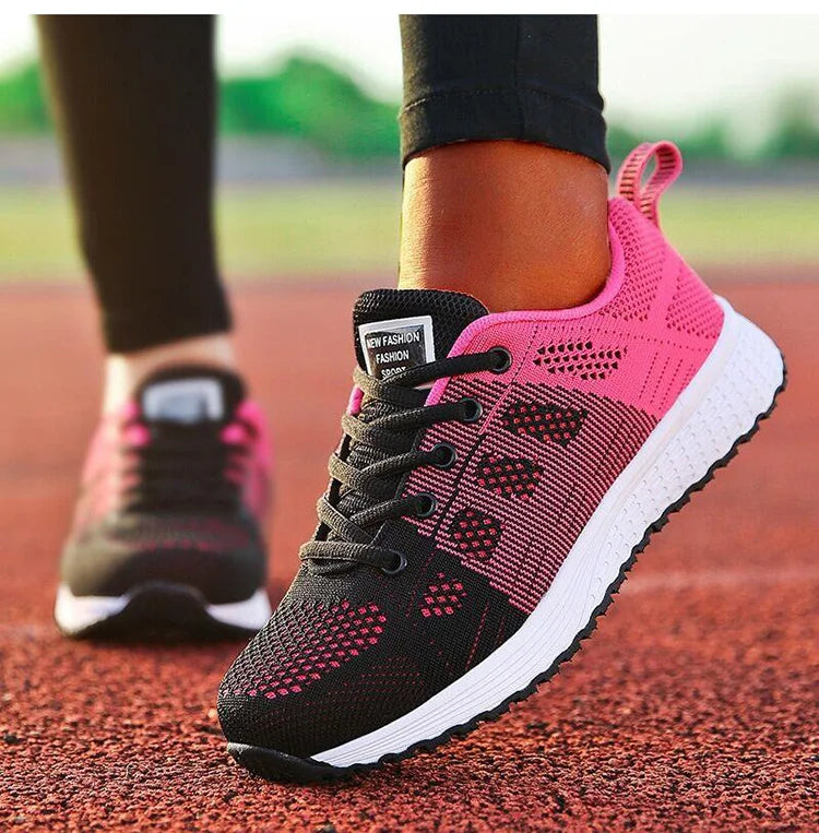 Zapatos planos para mujer, zapatos con cordones, zapatillas deportivas informales, zapatos blandos para mujer, tallas grandes