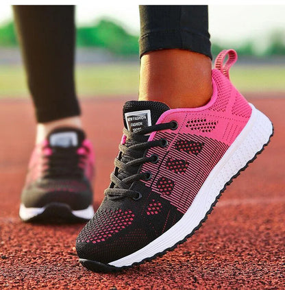 Zapatos planos para mujer, zapatos con cordones, zapatillas deportivas informales, zapatos blandos para mujer, tallas grandes