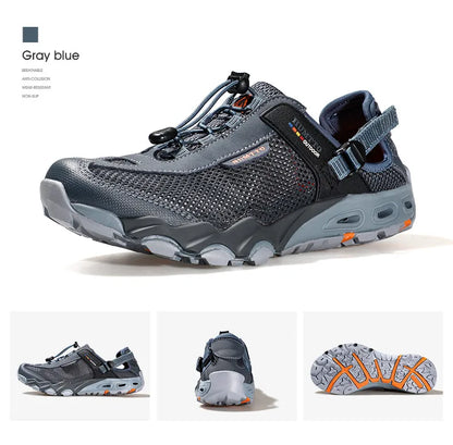 HUMTTO Summer Wading Hiking Shoes for Men Outdoor Men Sneakers Breathable Quick Drying Sports Trekking Beach Barefoot Men's Shoes