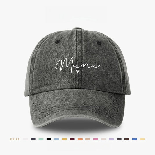New Printed heart-shaped letters "mama" are fashionable and versatile baseball caps that are suitable for daily outdoor casual w
