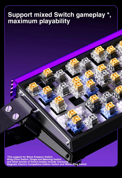 AULA HERO 68 HE E-sports Gaming Wired Keyboard Magnetic Switch RGB Hot Swap 8K Hz Return Rate 60% Customize Mechanical Keyboard