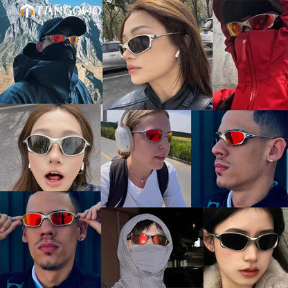 TANGOWO Rectangle Full Rim Frame Sunglasses For Men Y2K Mirror Vintage Classic Taking Photos Sand Sea Drivng UV400 Shade