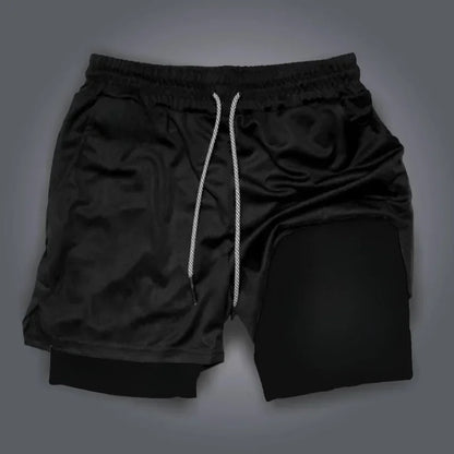 Dragon Ball Anime GOKU Peripheral Printed Double-layer Shorts, American Sporty Summer Men's Loose and Breathable Pants