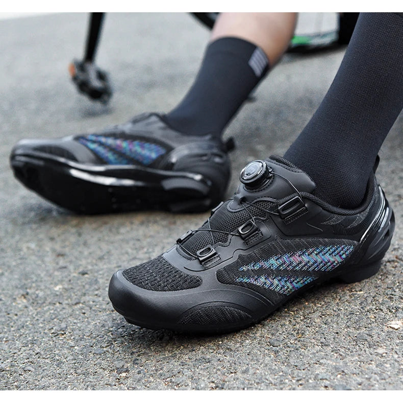 Mtb Cycling Shoes Men Women T03 Purple Breathable Speed Self-Locking Road Cycling Sports Shoes Outdoor Racing Training Sneakers