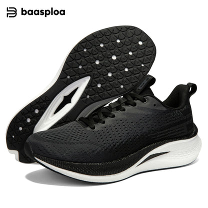 Baasploa Men Running Shoes Professional Training Women Carbon Plate Mesh Breathable Sneakers Male Lightweight Unisex Sport Shoes