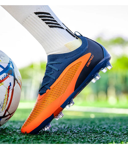 New Men Football Boots Outdoor Cleats Breathable Adult Non Slip Soccer Shoes Sport Long Spikes Training Boys Match Comfortable