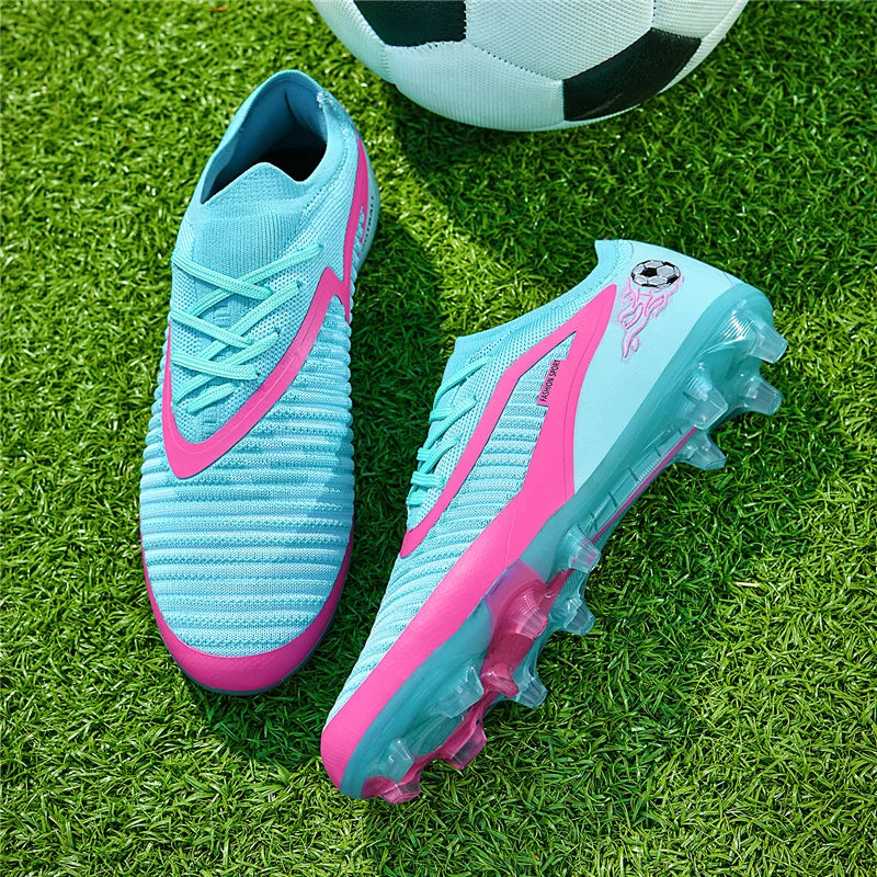 New Men Soccer Shoes Adult Non Slip Football Boots Outdoor Sport Boys Long Spikes Training Cleats Breathable Match Comfortable