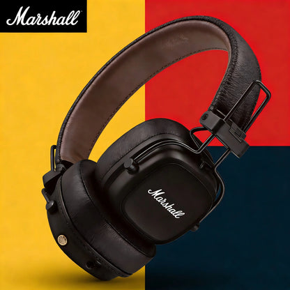 Marshall Major V 5 Wireless Bluetooth On-Ear Headphones – Deep Bass Stereo Sound, Sports & Gaming Headset with Microphone, Wireless & Wired Headphone