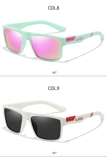 KAROS Fashion Polarized Sunglasses Men Women Luxury Driving Fishing Travel Vintage Square Sun Glasses For Man UV400 Eyewear