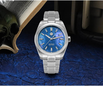 San Martin 39mm MOP Dial Sport Gada Watch Luxury Dress Men Miyota 90S5 Automatic Mechanical Wristwatch Waterproof 100m SN0144
