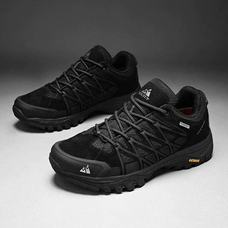 HIKEUP Zapatillas de exterior de moda para hombre, calzado deportivo casual de senderismo, botas de trekking de montaña y camping, antideslizantes y resistentes al desgaste