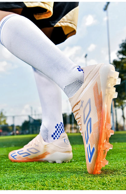New Men Football Boots Match Cleats High-quality Futsal Indoor Sneakers Non-Slip Grass Soccer Shoes Hot-selling High-top Outdoor