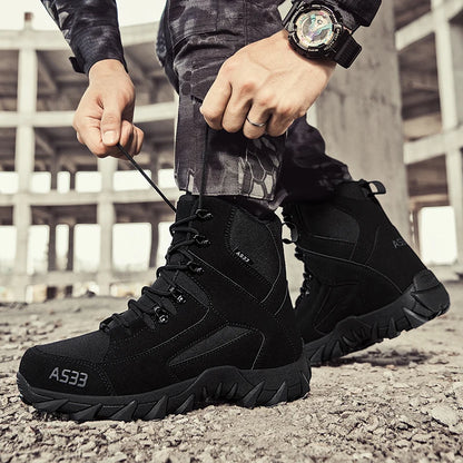 Chaussures de neige antidérapantes pour hommes, bottines montantes à plateforme, confortables et chaudes, bottes d'hiver pour hommes, bottes de couture dans le désert