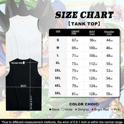 Anime Super Saiyan Son Goku Dragon Ball Gym New  Harajuku Summer Men Tank Top Fitness Oversized Casual Sports Sleeveless Tee Y2k