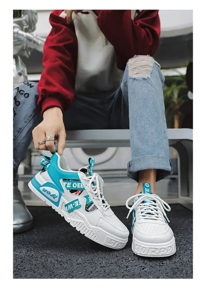 Skateboard Herresko Sommersneakers Læder Casual Mode Udendørs Løb Sport Vandreture Tennis Platform Designer Luksus