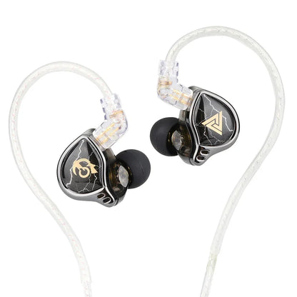 QKZ x HBB øretelefoner med 10 mm titaniumbelagt membran, in-ear-monitor-hovedtelefoner, Hi-Fi-lyd, IEM'er, udendørs sports-headset