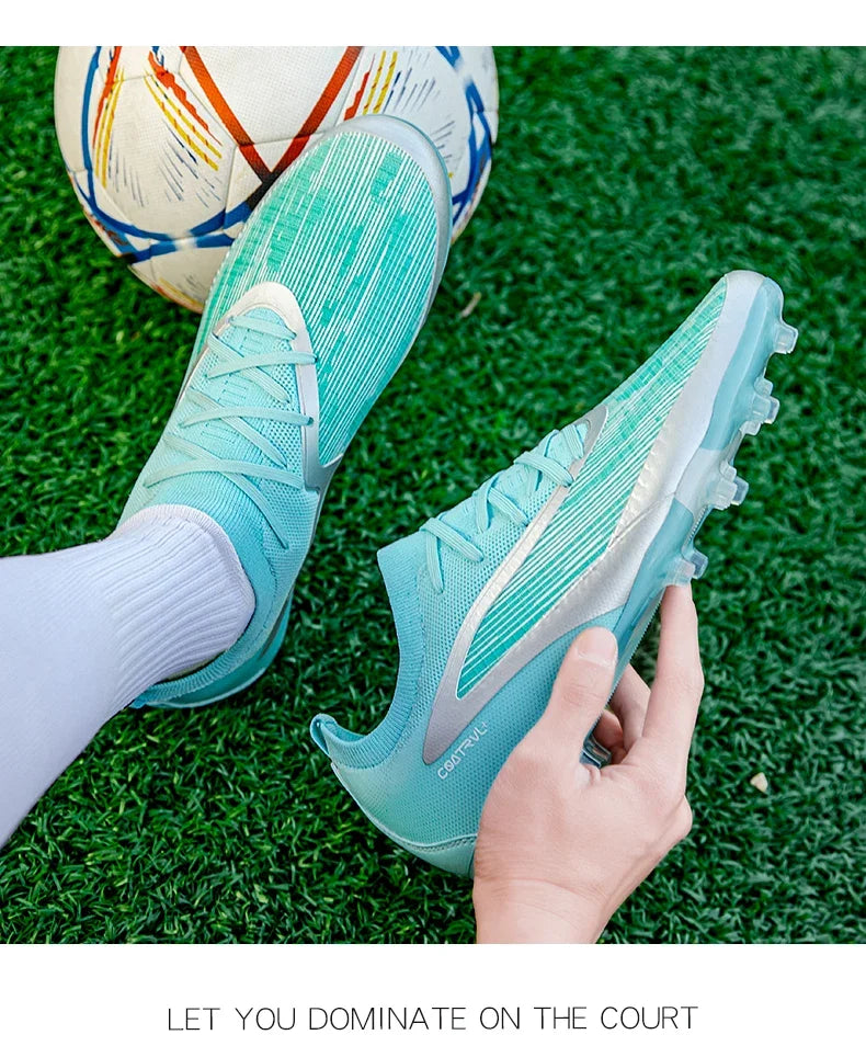 New Men Football Boots Outdoor Cleats Breathable Adult Non Slip Soccer Shoes Sport Long Spikes Training Boys Match Comfortable