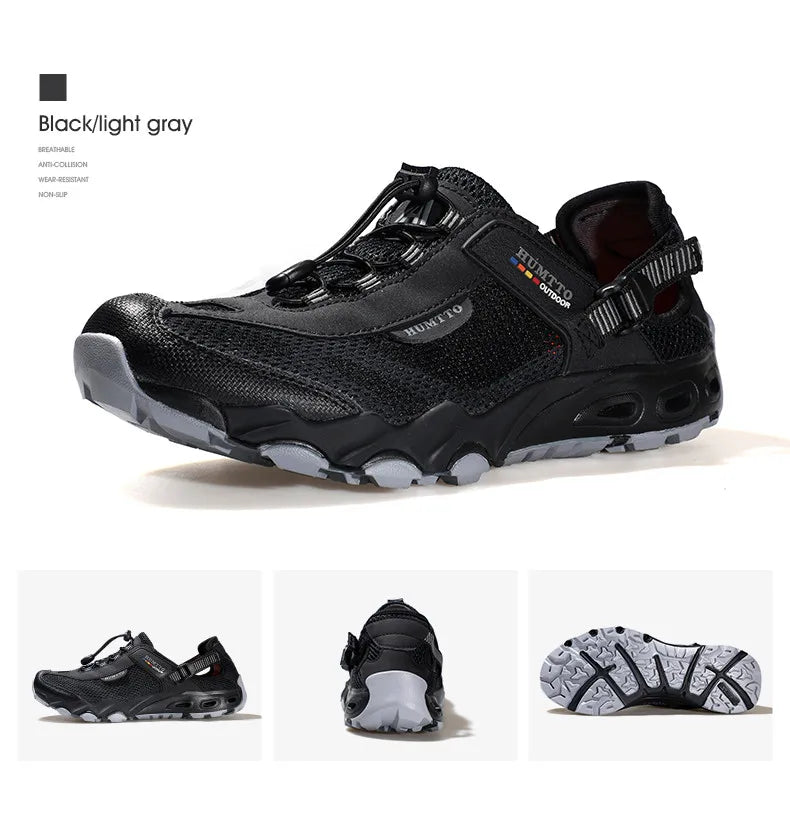 HUMTTO Summer Wading Hiking Shoes for Men Outdoor Men Sneakers Breathable Quick Drying Sports Trekking Beach Barefoot Men's Shoes