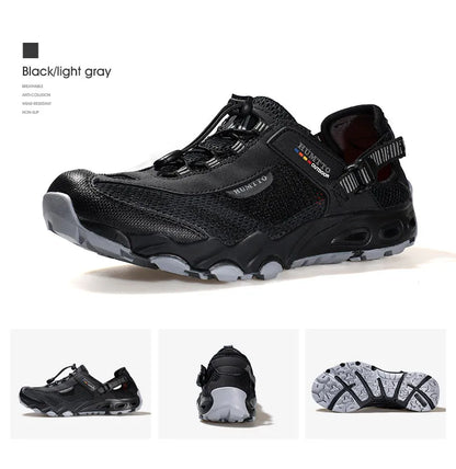 HUMTTO Summer Wading Hiking Shoes for Men Outdoor Men Sneakers Breathable Quick Drying Sports Trekking Beach Barefoot Men's Shoes
