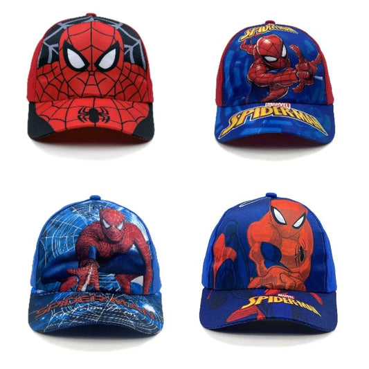 Marvel Spider-Man Anime Figure Baseball Cap Kid’s Cartoon Peaked Cap Cotton Polyester Headwear Four Seasons Sun Protection Gifts