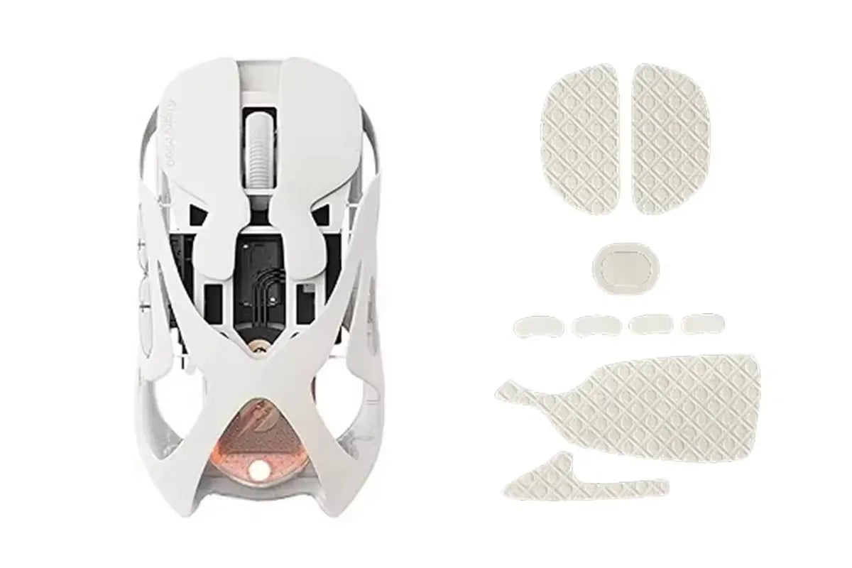 Angry Miao Infinity herní bezdrátová myš, kovová, ultralehká, dutá, hot-swappable, PAW3950, duální 8K, kabelová, třírežimová