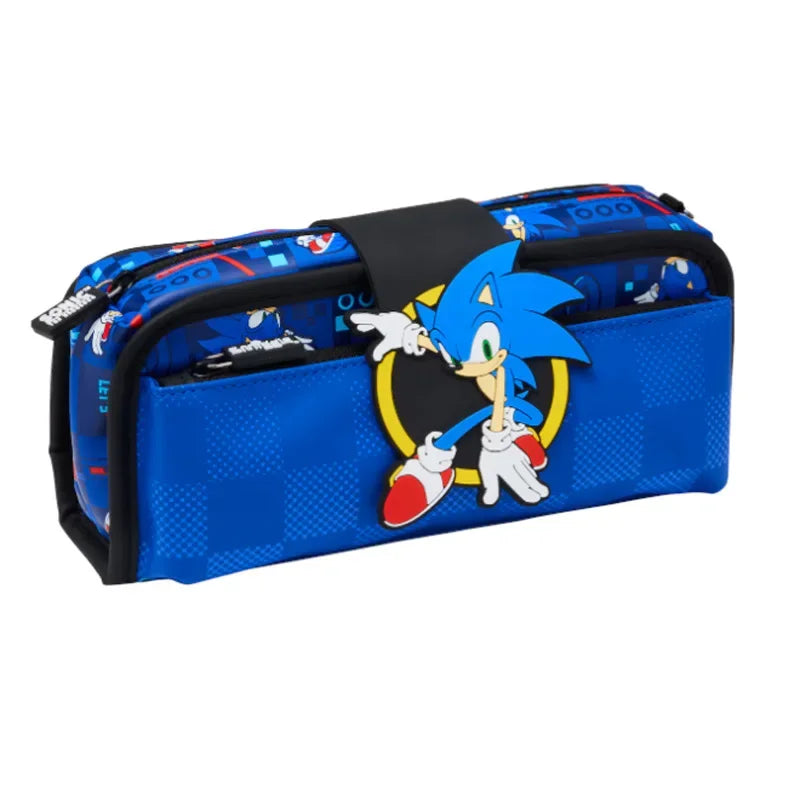NEW High-quality Original Blue Boy Sonic Children's Backpack Cartoon Stress-relief Bag Hedgehog Anime Stationery Student Gift