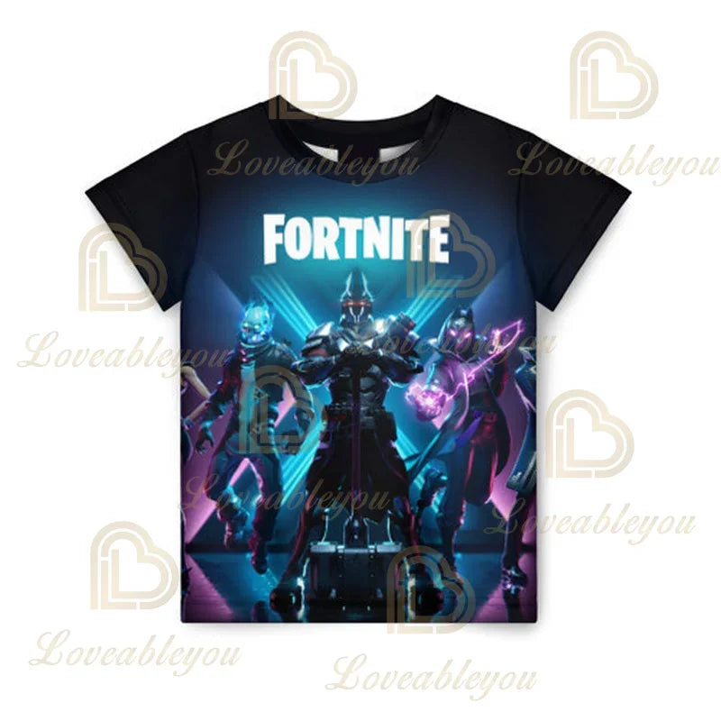 Battle Royale majica Fortnite T-shirt Victory Cartoon topovi za tinejdžere, dječja odjeća Hero Game Fortress Night 3D za dječake i djevojčice