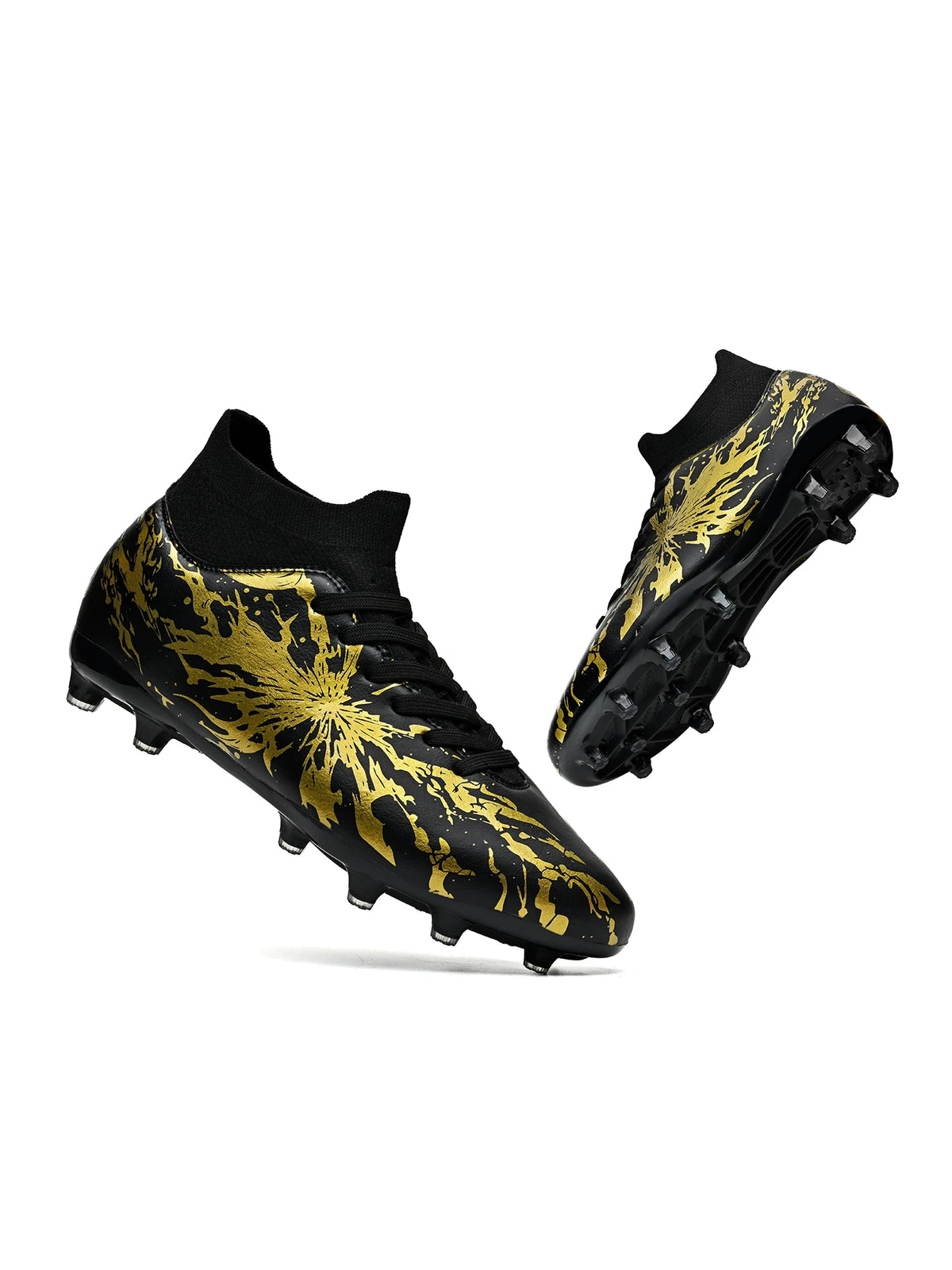 Chaussures de football pour hommes, modèle AG FG, design aérodynamique et léger, excellente adhérence, idéales pour les entraînements quotidiens sur gazon et les matchs de l’équipe de football scolaire.