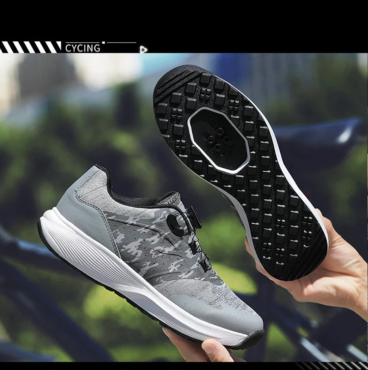 Cycling Sneakers MTB Men's Sports Dirt Bike Shoes SPD Pedal Mountain Bicycle Footwear Speed Racing Flat Off-Road Cycling Shoes