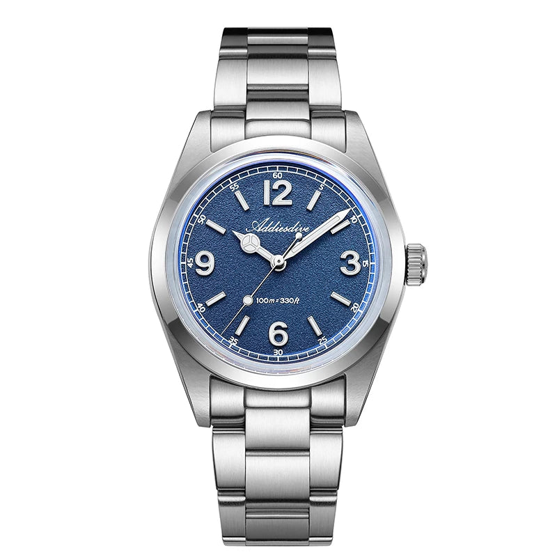 ADDIESDIVE 36mm Orologio da uomo in offerta AD2518, vetro bombato, acciaio inox 316L, impermeabile 100m, al quarzo