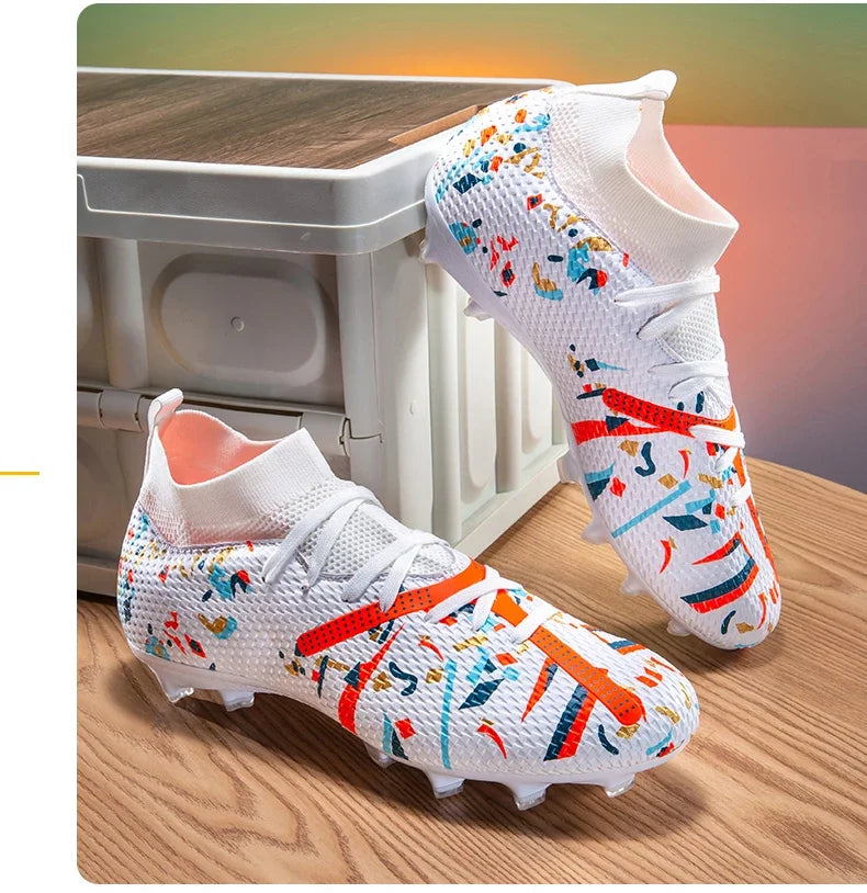 Nouvelles chaussures de football pour hommes, chaussures d'entraînement professionnelles, chaussures de football, baskets de match, chaussures de sport pour l'extérieur sur gazon, antidérapantes, ultralégères, unisexes