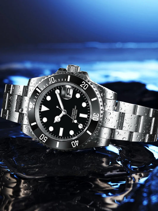 Montre-bracelet mécanique automatique pour homme « Reloj » avec logo personnalisé, mouvement NH35, cadran de 40 mm, étanche jusqu'à 100 m, verre saphir, à monter soi-même (DIY) Corgeut
