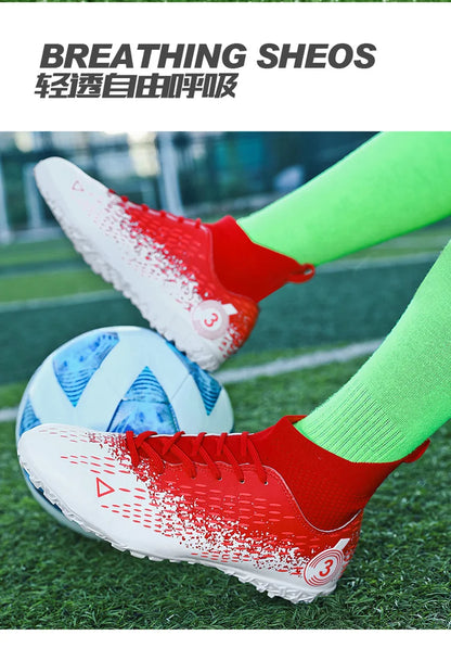 Teenage Adult Football Shoes New Fashion Large Size Sneaker Outdoor Professional Competition Training Football Footwear 31-48