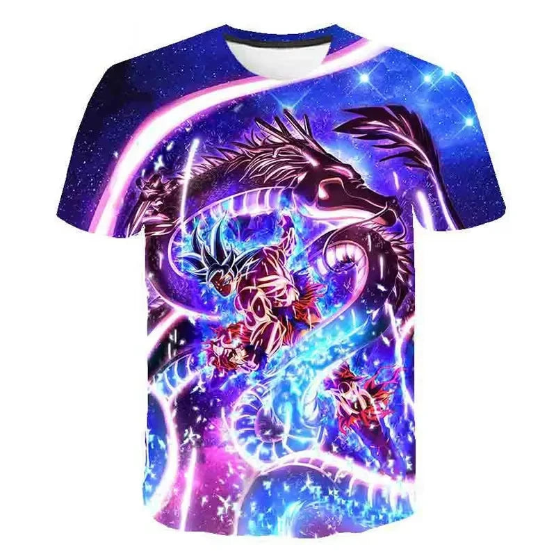 T-shirts Dragon Ball Z Barn- och herrtröjor Herr-T-shirt Harajuku-stil Trend Goku Kläder Anime-tröjor Streetwear