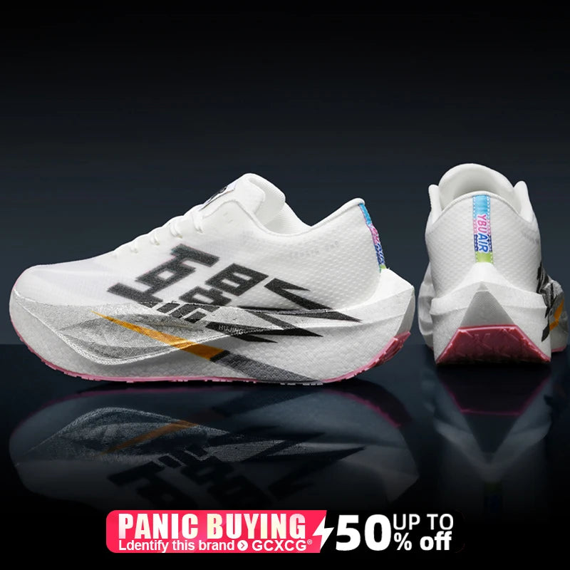 Running Shoes Men Sports Carbon Plate Specialty Breathable Lightweight Women's Comfortable Athletic Non-slip Sneakers Marathon