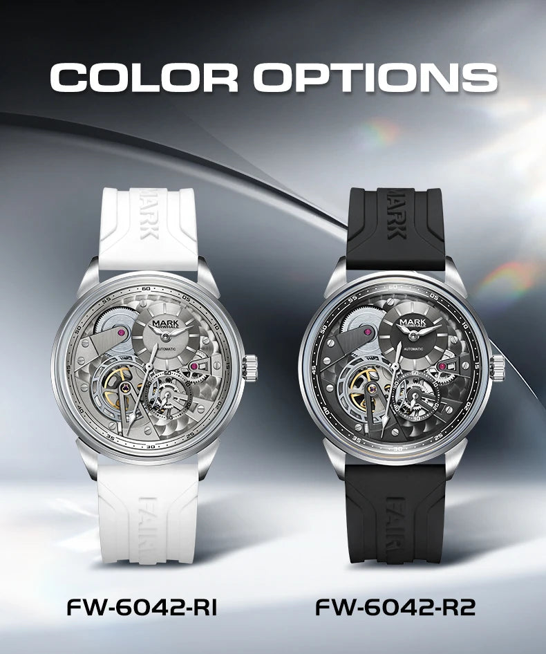 MARK FAIRWHALE Business Automatic Mechanical Watch 46MM Stainless Steel Luxury Men's Watch