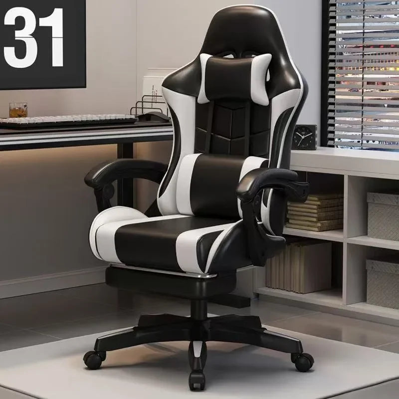 Chaise de jeu ergonomique pour ordinateur à domicile, chaise rotative pour diffusion en direct de célébrités d'Internet, chaise inclinable pour sédentarité à domicile