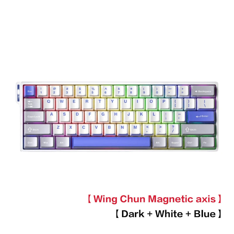 Teclado mecánico personalizado AULA WIN60 HE con conexión por cable, eje magnético RT, para e-sports y juegos, tasa de sondeo de 8K