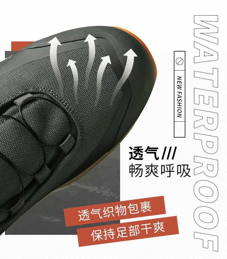 HUMTTO hiking shoes men's winter high-top warm non-slip hunting shoes women outdoor sports cushioning snow boots Tactical boots